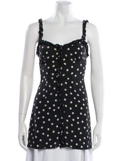 Pre-owned Réalisation Par Silk Polka Dot Print Top In Multi