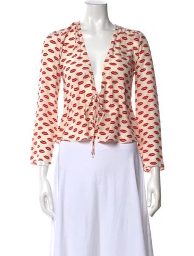 Pre-owned Réalisation Par Silk Printed Blouse