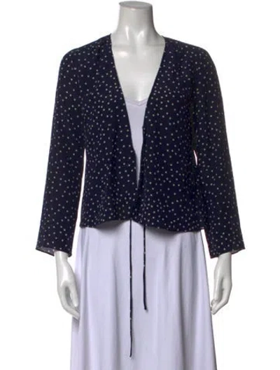 Pre-owned Réalisation Par Silk Printed Blouse In Blue