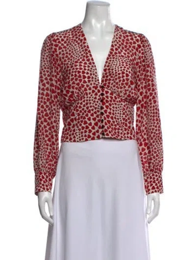 Pre-owned Réalisation Par Silk Printed Blouse In Neutrals