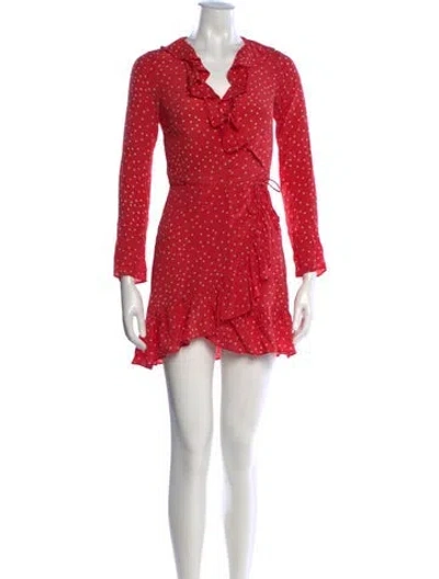 Pre-owned Réalisation Par Silk Printed Top In Red