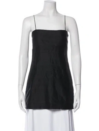 Pre-owned Réalisation Par Silk Square Neckline Top In Black