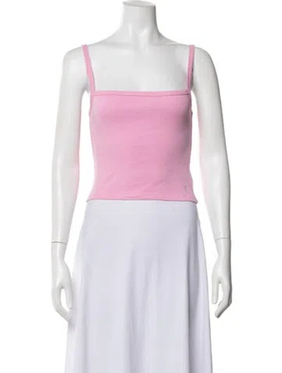 Pre-owned Réalisation Par Square Neckline Sleeveless Crop Top In Red