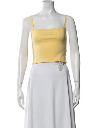 Pre-owned Réalisation Par Square Neckline Sleeveless Crop Top In White