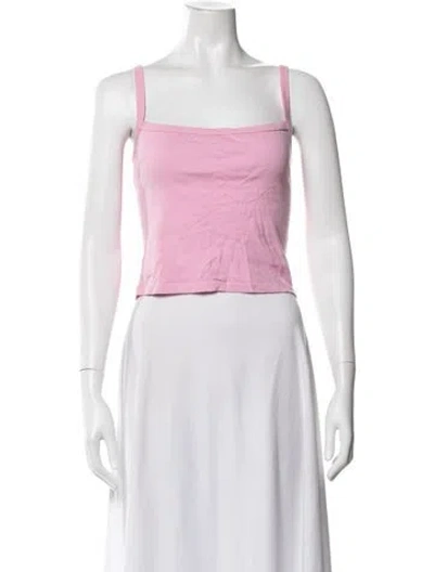 Pre-owned Réalisation Par Square Neckline Sleeveless Crop Top In Yellow
