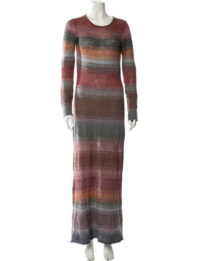 Pre-owned Réalisation Par Striped Long Dress In Multi