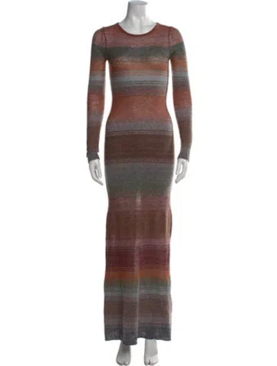 Pre-owned Réalisation Par Striped Long Dress In Multi