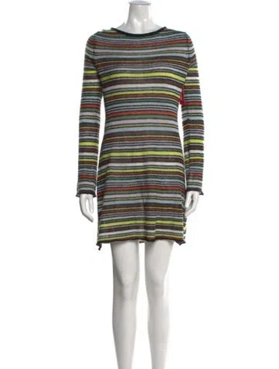 Pre-owned Réalisation Par Striped Mini Dress W/ Tags In Green