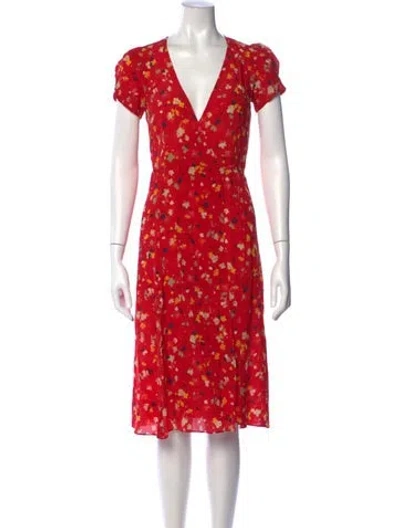 Pre-owned Réalisation Par Teale Midi Length Dress In Red
