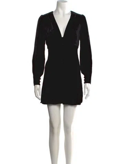 Pre-owned Réalisation Par V-neck Mini Dress In Black