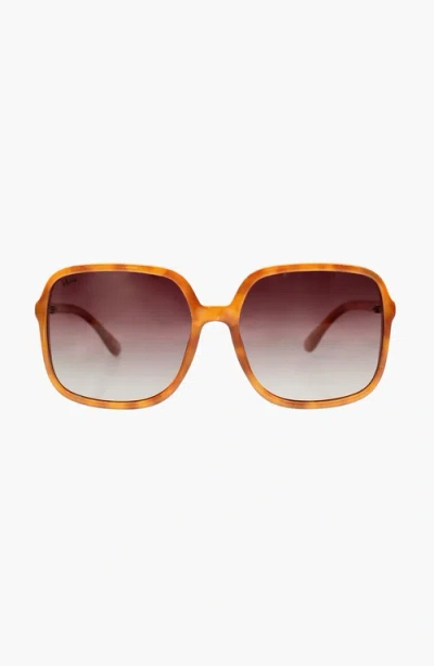 Reality Eyewear Della Spiga Oversized Sunglasses In Brown