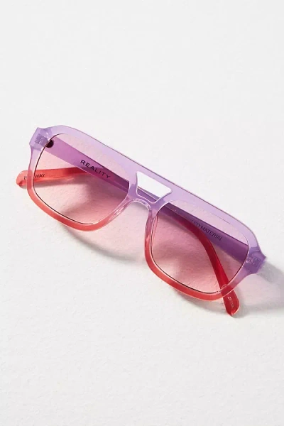 Reality Eyewear Ombre Aviator Sunglasses In Pink