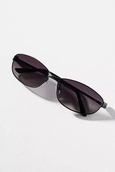 Reality Eyewear Oval Slim Metal Sunglasses