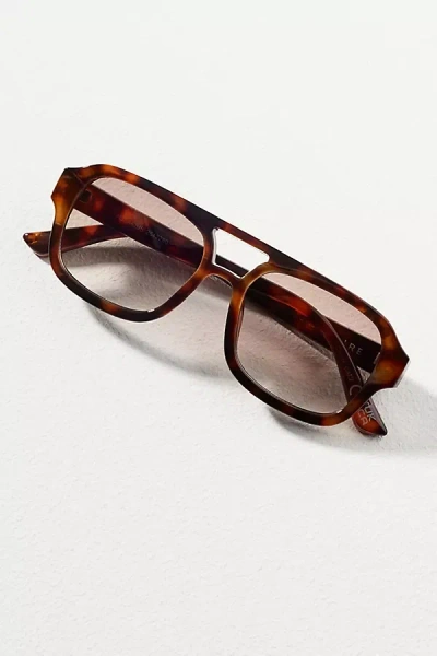 Reality Eyewear Runway Aviator Sunglasses In Brown