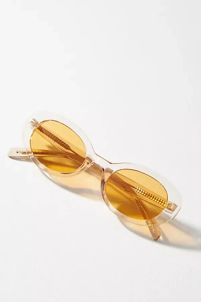Reality Eyewear Translucent Oval Sunglasses In Clear