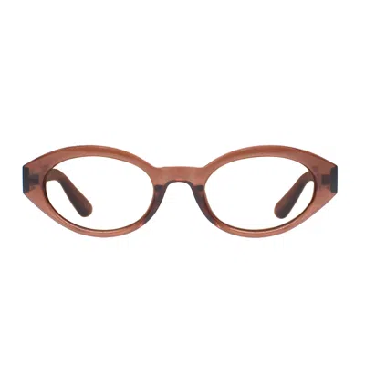 Reality Eyewear Women's Brown The Demi Reader In Orange