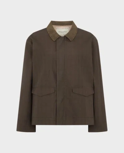 Really Wild Clothing Callcott Water Resistant Cotton Jacket In Brown