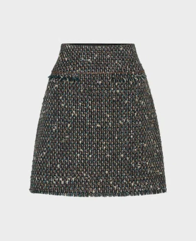 Really Wild Clothing Isabella Boucle Skirt In Black