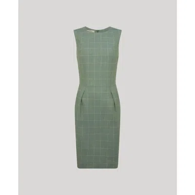 Really Wild Clothing Jackie Wool Silk Shift Dress In Sea Green