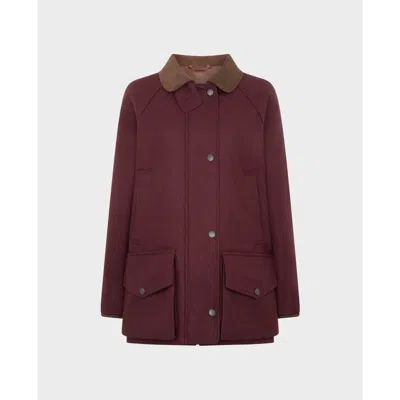 Really Wild Clothing Romney Field Coat In Burgundy