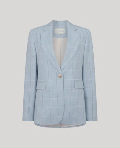 Really Wild Clothing Tania Wool Blend Jacket In Blue