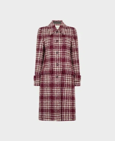 Really Wild Clothing The Gentlewoman Wool And Mohair Check Coat In Red