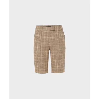 Really Wild Clothing Tweed Shorts With Patch Pocket In Brown