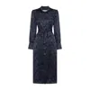 Really Wild Clothing Women's Blue Birch Print Silk Shirt Dress In Blue