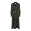 Really Wild Clothing Women's Green Hawthorn Silk Open Neck  Shirt Dress In Green