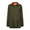 Really Wild Clothing Women's The Highlander Tweed Field Coat - Moss Green & Orange Check In Green