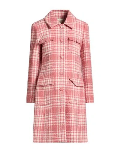 Really Wild Woman Coat Antique Rose Size 12 Wool, Mohair Wool, Nylon In Pink