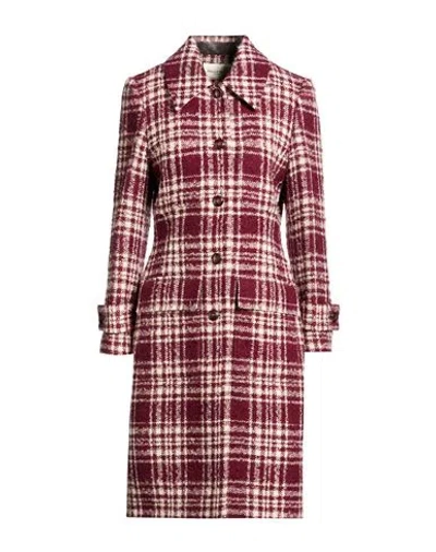 Really Wild Woman Coat Burgundy Size 4 Wool, Mohair Wool, Nylon