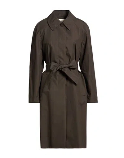Really Wild Woman Overcoat & Trench Coat Dark Brown Size 6 Cotton