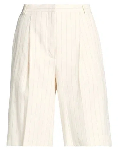 Really Wild Woman Shorts & Bermuda Shorts Ivory Size 10 Cotton, Linen In Neutral