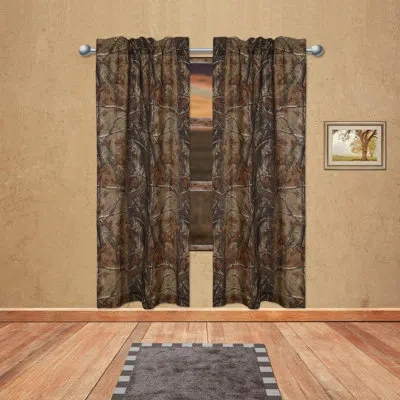 Realtree All Purpose 100% Polycotton Camouflage & Hunting Camo Rod Pocket Curtain 42"x87"