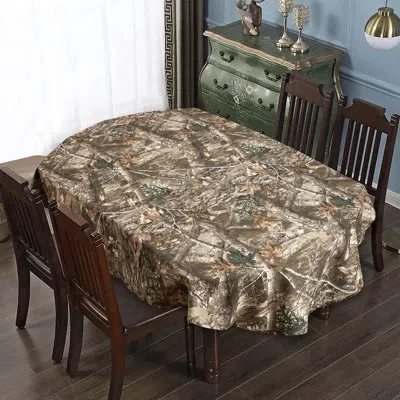 Realtree Edge Camo Tablecloths For Outdoor Events And Hunting Parties Polycotton Fabric 60"x84"