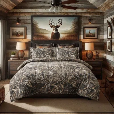 Realtree Max-5 Camo Comforter Set, Premium Microfiber Fabric, Camouflage Bed Set, Super Soft Forest Bedding S In  Max-5