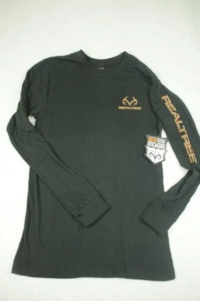 Pre-owned Realtree Mens  T Shirt Large Top Deer Hunting Graphic Tee Buck Camouflage In Black