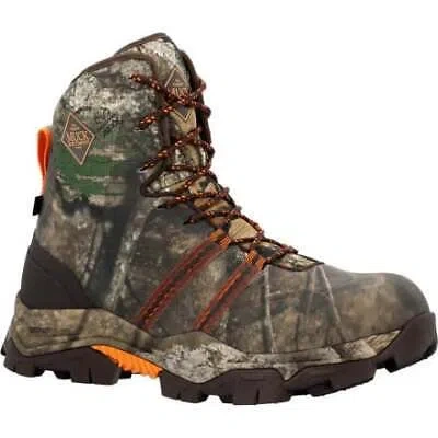 Pre-owned Realtree Muck Boot Company Men's Alpha Pursuit Ankle Boot Brown/orange/ Apx - Map