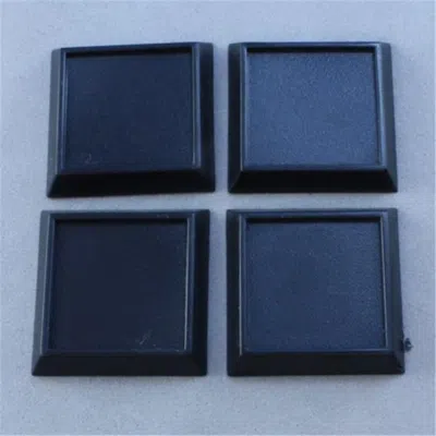 Reaper Miniatures 1 In. Square Lippe Plastic Miniature Rpg Base Miniatures, Black - Pack Of 20