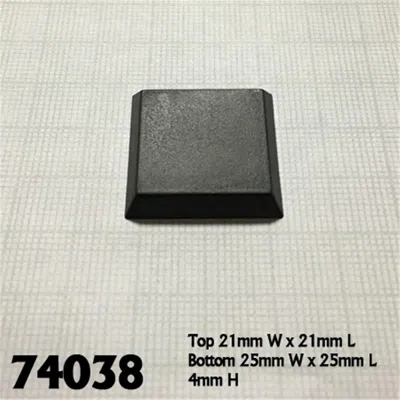 Reaper Miniatures 1 In. Square Plastic Flat Top Base - Pack Of 20