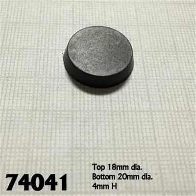 Reaper Miniatures 20mm Round Plastic Flat Top Base - Pack Of 25