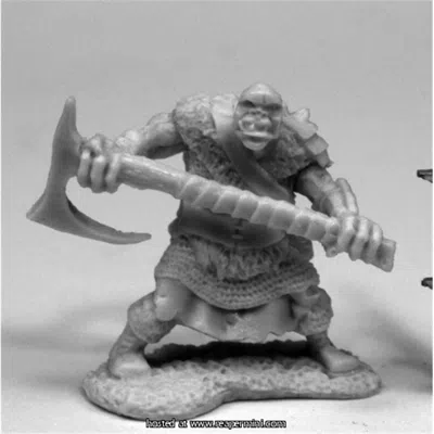 Reaper Miniatures 25mm Scale Orc Chopper, 2h Axe