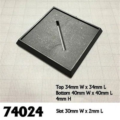 Reaper Miniatures 40mm Square Slotted Plastic Bases - Set Of 6