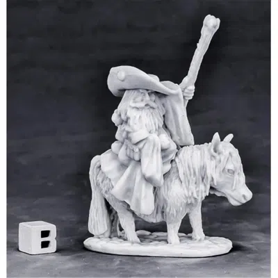 Reaper Miniatures Bones - Dwarf Mounted Battle Mage W3 Miniatures