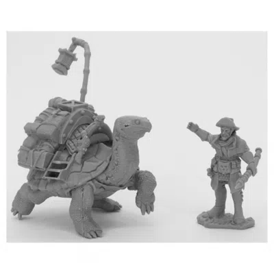 Reaper Miniatures Bones Black-dreadmere Tortoise & Drayman Miniature