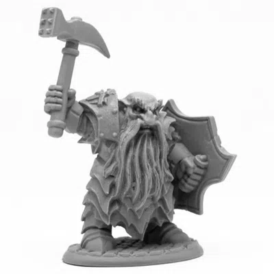 Reaper Miniatures Bones Black-enlarged Dark Dwarf Smiter Miniature