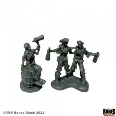 Reaper Miniatures Bones Black Skeletal Rum Runners Miniatures - 2 Piece In Green