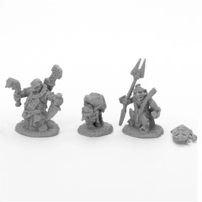 Reaper Miniatures Bones Bloodstone Gnome Heroes Miniatures, Black - Pack Of 2