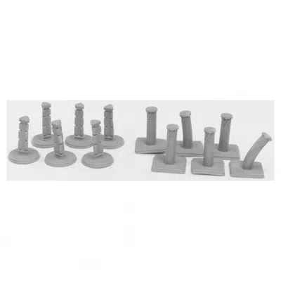 Reaper Miniatures Bones Bollards Miniatures, Black - Pack Of 12